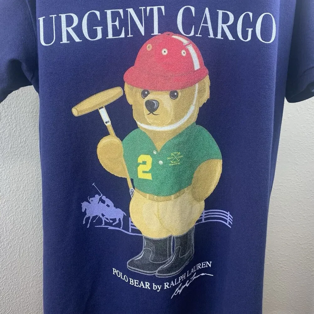 Polo Bear Ralph Lauren Urgent Cargo @ Team Seda 68 Blue Sz 2XB Big Grand Shirt